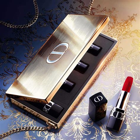 dior gold makeup clutch|dior minaudiere lipstick.